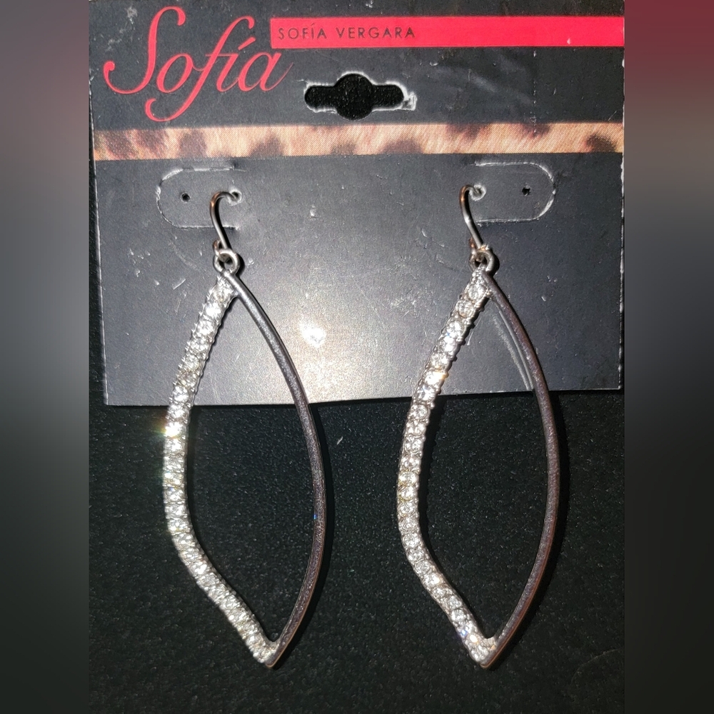 Sofia Vergara Silvertone Dangle Earrings